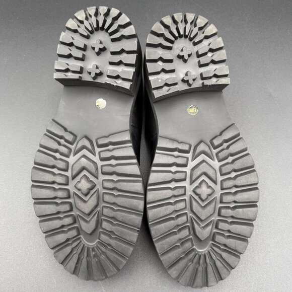 Torrid Womens Black Faux Leather T-Strap Lug Chunky Heel Shoes Size 8.5WW 148862 - Picture 4 of 8